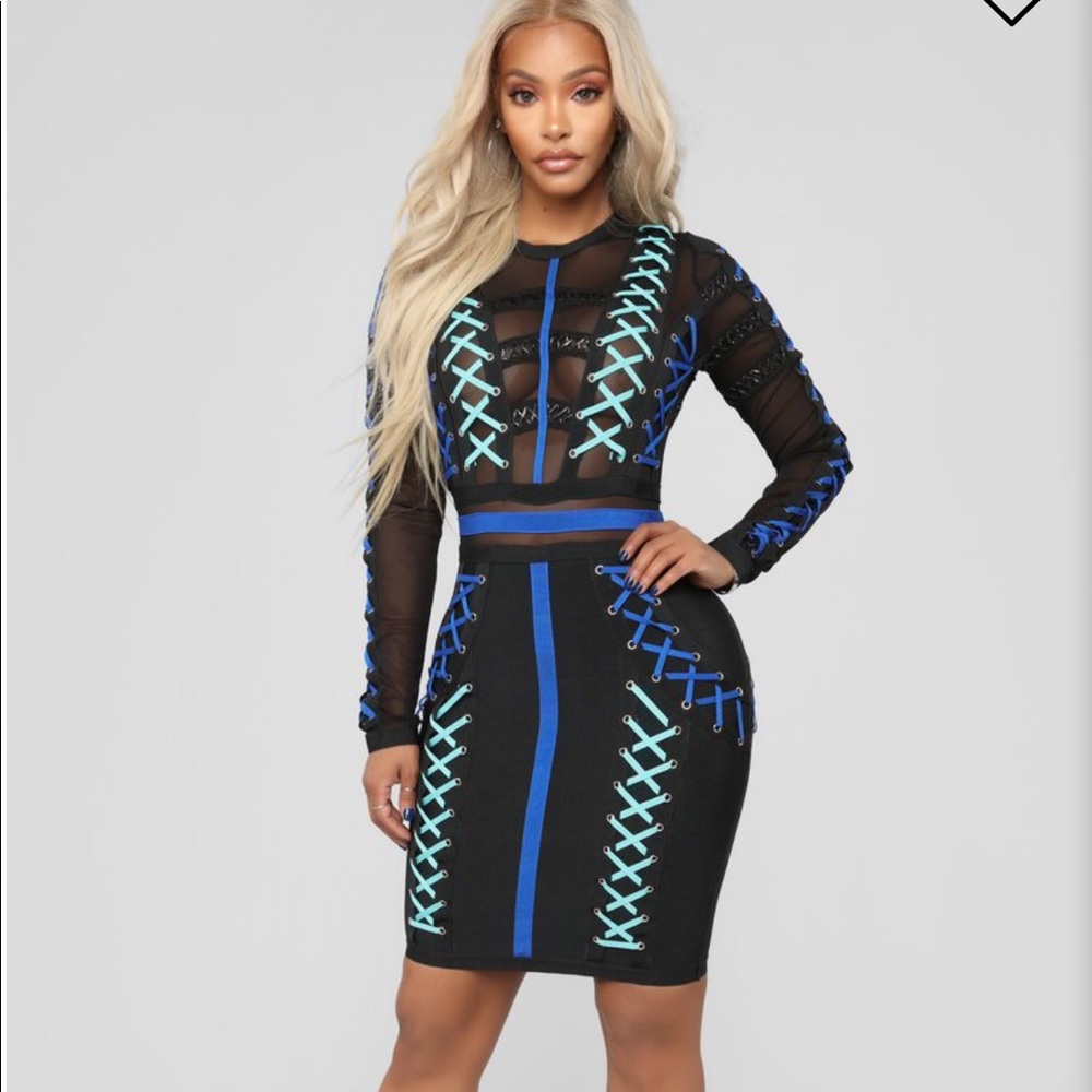 Last Sunrise Bandage Lace Up Dress